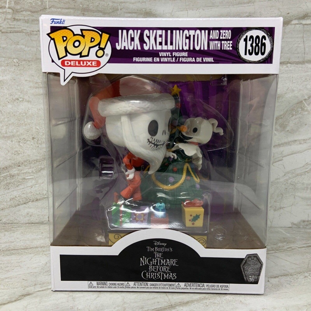 Funko POP! Deluxe NBC 30th Jack Skellington & Zero with Tree Vinyl Figure (1386)